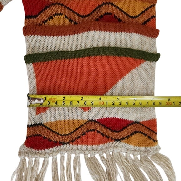 PERUVIAN ALPACA COLLECTION Made in Peru 2-in-1 Scarf Hat Unisex fringes - Picture 11 of 12